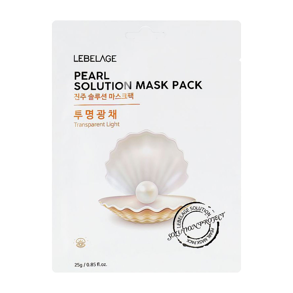 Тканинна маска для обличчя Lebelage Pearl Solution Mask Pack, 25 г